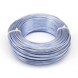 Honeyhandy Round Aluminum Wire, Flexible Craft Wire, for Beading Jewelry Doll Craft Making, Light Steel Blue, 20 Gauge, 0.8mm, 300m/500g(984.2 Feet/500g)