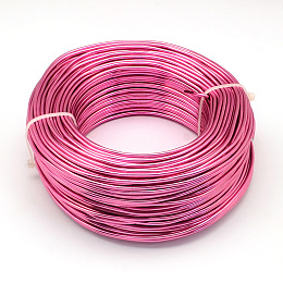 Honeyhandy Round Aluminum Wire, Flexible Craft Wire, for Beading Jewelry Doll Craft Making, Camellia, 20 Gauge, 0.8mm, 300m/500g(984.2 Feet/500g)