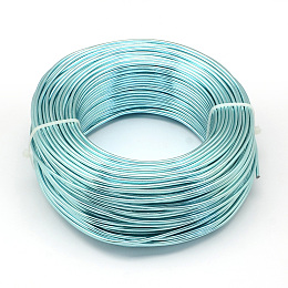 Honeyhandy Round Aluminum Wire, Flexible Craft Wire, for Beading Jewelry Doll Craft Making, Pale Turquoise, 20 Gauge, 0.8mm, 300m/500g(984.2 Feet/500g)