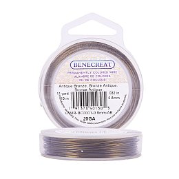 BENECREAT 20-Gauge Tarnish Resistant Antique Bronze Wire, 33-Feet/11-Yard