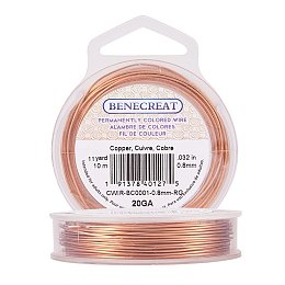 BENECREAT 20-Gauge Tarnish Resistant Copper Wire, 33-Feet/11-Yard