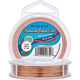 BENECREAT 21-Gauge Tarnish Resistant Copper Wire for Beading Craft, 65-Feet/21-Yard