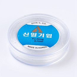 Honeyhandy Korean Elastic Crystal Thread, For Jewelry Making, Clear, 0.4mm, about 131.23 yards(120m)/roll