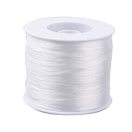 ARRICRAFT Korea Import Elastic Fibre Wire, White, 0.5mm; About 500m/roll