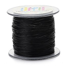 Honeyhandy Korean Elastic Crystal Thread, Black, 0.8mm, about 142.16 yards(130m)/roll