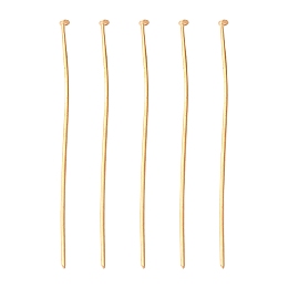 Honeyhandy Iron Flat Head Pins, Cadmium Free & Lead Free, Light Gold, 50x0.75~0.8mm, 20 Gauge, about 2100pcs/500g, Head: 2mm