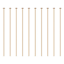 BENECREAT 100PCS  Real Gold Plated Flat Head Pins 21 Gauge Satin Pins for DIY Jewelry Making Findings - 45mm (1.8") Long