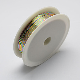 Honeyhandy Iron Wire, Colorful, 28 Gauge, 0.3mm, about 65.61 Feet(20m)/roll, 10 rolls/set