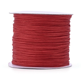 Honeyhandy Nylon Thread, Nylon Jewelry Cord for Custom Woven Jewelry Making, FireBrick, 0.6mm, about 142.16 yards(130m)/roll