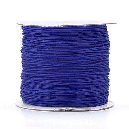 Honeyhandy Nylon Thread, Nylon Jewelry Cord for Custom Woven Jewelry Making, Blue, 0.6mm, about 142.16 yards(130m)/roll