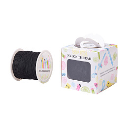 Honeyhandy Nylon Thread, Black, 0.5mm, about 147.64yards/roll(135m/roll)