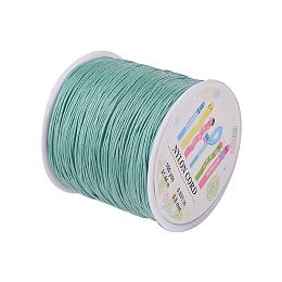 Arricraft 1 Roll(About 90m, 100 Yards) 0.8mm Nylon Beading String Knotting Cord, Chinese Knotting Cord Nylon Shamballa Macrame Thread Beading Cord (DarkSeaGreen)