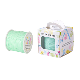 Nylon Thread, Aquamarine, 0.8mm; about 98.43yards/roll(90m/roll)