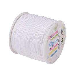 ARRICRAFT 1 Roll(About 90m, 100 Yards) 0.8mm Nylon Beading String Knotting Cord, Chinese Knotting Cord Nylon Shamballa Macramé Thread Beading Cord (White)