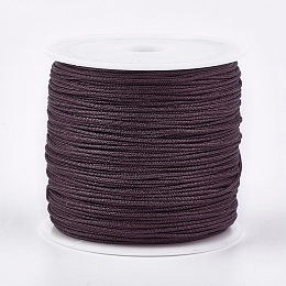 Honeyhandy Nylon Thread, Nylon Jewelry Cord for Custom Woven Jewelry Making, Coconut Brown, 0.8mm, about 49.21 yards(45m)/roll