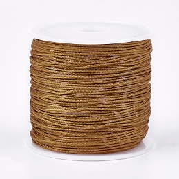 Honeyhandy Nylon Thread, Nylon Jewelry Cord for Custom Woven Jewelry Making, Sienna, 0.8mm, about 49.21 yards(45m)/roll