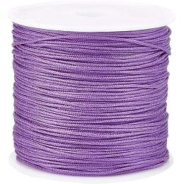 ARRICRAFT About 45m/roll 0.8mm Nylon Thread MediumPurple Nylon Jewelry Cord for Custom Woven Jewelry Making