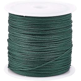 ARRICRAFT About 45m/roll 0.8mm Nylon Thread DarkGreen Nylon Jewelry Cord for Custom Woven Jewelry Making