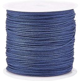 ARRICRAFT About 45m/roll 0.8mm Nylon Thread CornflowerBlue Nylon Jewelry Cord for Custom Woven Jewelry Making