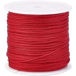 ARRICRAFT About 45m/roll 0.8mm Nylon Thread Red Nylon Jewelry Cord for Custom Woven Jewelry Making