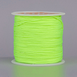 Honeyhandy Nylon Thread, Nylon Jewelry Cord for Custom Woven Jewelry Making, Lawn Green, 0.8mm, about 49.21 yards(45m)/roll