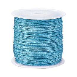 ARRICRAFT About 45m/roll 0.8mm Nylon Thread DarkTurquoise Nylon Jewelry Cord for Custom Woven Jewelry Making