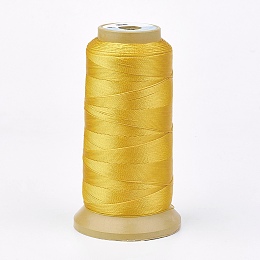 Honeyhandy Polyester Thread, for Custom Woven Jewelry Making, Gold, 0.2mm, about 1000m/roll