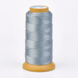 Honeyhandy Polyester Thread, for Custom Woven Jewelry Making, Light Steel Blue, 0.7mm, about 310m/roll