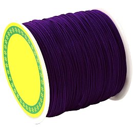 Pandahall Elite About 100 Yard/roll 0.8mm Braided Nylon Cord Imitation Silk Thread Thread Lift Shade Cord for Crafting Beading Jewelry Making