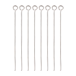 Honeyhandy 304 Stainless Steel Eye Pin, 40mm, Pin: 0.6mm, Hole: 2mm, 5000pcs/bag