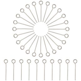 UNICRAFTALE 1000pcs 304 Stainless Steel Eyepins 16mm Open Eye Pins Head Pin Earring Pins Jewelry Making Findings DIY Components for Beads Making Connector Hole 2mm Pin 0.6mm