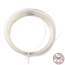 Honeyhandy 32.8 Foot 925 Sterling Silver Wire, Round, Silver, 22 Gauge(0.6mm), about 2.8g/m