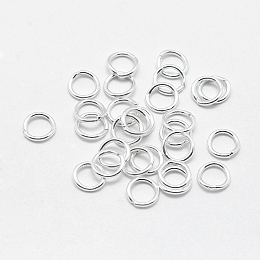 Honeyhandy 925 Sterling Silver Round Rings, Soldered Jump Rings, Silver, 5x0.7mm