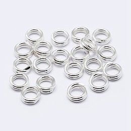 Honeyhandy 925 Sterling Silver Double Loop Jump Rings, Round Rings, Silver, 5x1mm, Inner Diameter: 3.5mm