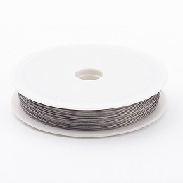 Honeyhandy Tiger Tail Wire, Nylon-coated Stainless Steel, Light Grey, 0.6mm, about 131.23 Feet(40m)/roll