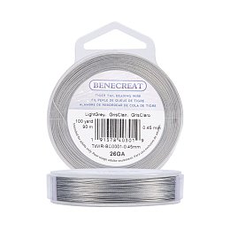 BENECREAT 300-Feet Tiger Tail Beading Wire 7-Strand Bead Stringing Wire (0.45mm/.0117inch)