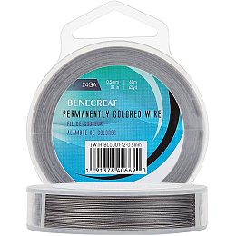 BENECREAT 7 Strands 195FT 0.5MM Stainless Steel Bead String Wire Tarnish Resistant Steel Wire for Necklace Bracelet Making