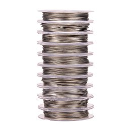 ARRICRAFT 10 Rolls 0.38mm Stainless Steel Color Steel Tiger Tail Beading Wire, about 10m/roll