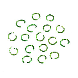 Honeyhandy Aluminum Wire Open Jump Rings, Sea Green, 6x0.8mm, 5mm inner diameter, about 2150pcs/50g