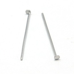 Honeyhandy 316 Surgical Stainless Steel Flat Head Pins, 50x0.6mm, 23 Gauge, about 200pcs/20g, Head: 1.5mm