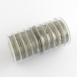 Honeyhandy Tail Wire, Nylon-coated Stainless Steel, Stainless Steel Color, 0.45mm, about 32.8 Feet(10m)/roll