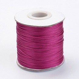 Honeyhandy Waxed Polyester Cord, Bead Cord, Medium Violet Red, 0.5mm, about 185yards/roll