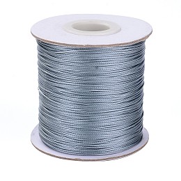 Honeyhandy Waxed Polyester Cord, Bead Cord, Dark Gray, 0.5mm, about 185yards/roll