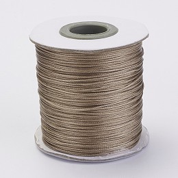 Honeyhandy Waxed Polyester Cord, Bead Cord, BurlyWood, 0.5mm, about 185yards/roll