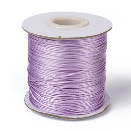 Honeyhandy Waxed Polyester Cord, Bead Cord, Violet, 0.5mm, about 185yards/roll