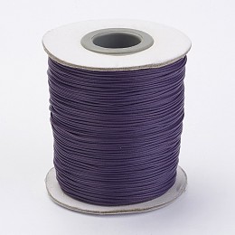 Honeyhandy Korean Waxed Polyester Cord, Bead Cord, Purple, 0.5mm, about 185yards/roll