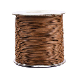 Honeyhandy Korean Waxed Polyester Cord, Bead Cord, Sienna, 0.5mm, about 185yards/roll