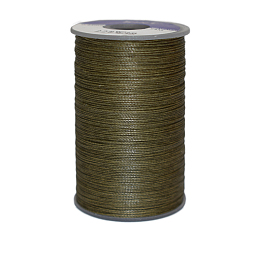 Honeyhandy Waxed Polyester Cord, 3-Ply, Dark Olive Green, 0.45mm, about 59.05 yards(54m)/roll