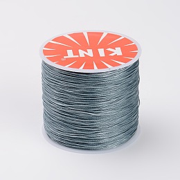 Honeyhandy Round Waxed Polyester Cords, Gray, 0.45mm, about 174.97 yards(160m)/roll