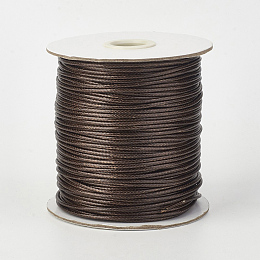 Honeyhandy Eco-Friendly Korean Waxed Polyester Cord, Coconut Brown, 0.5mm, about 174.97yards/roll(160m/roll)